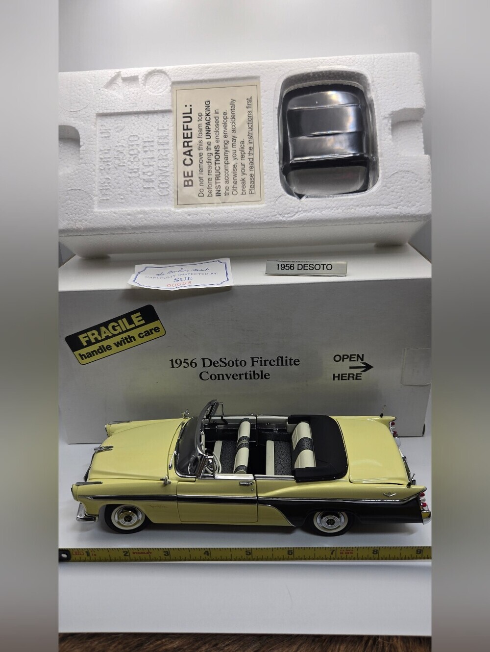 Danbury Mint 1956 DeSoto Fireflite Convertible die-cast model car in 1:24 scale